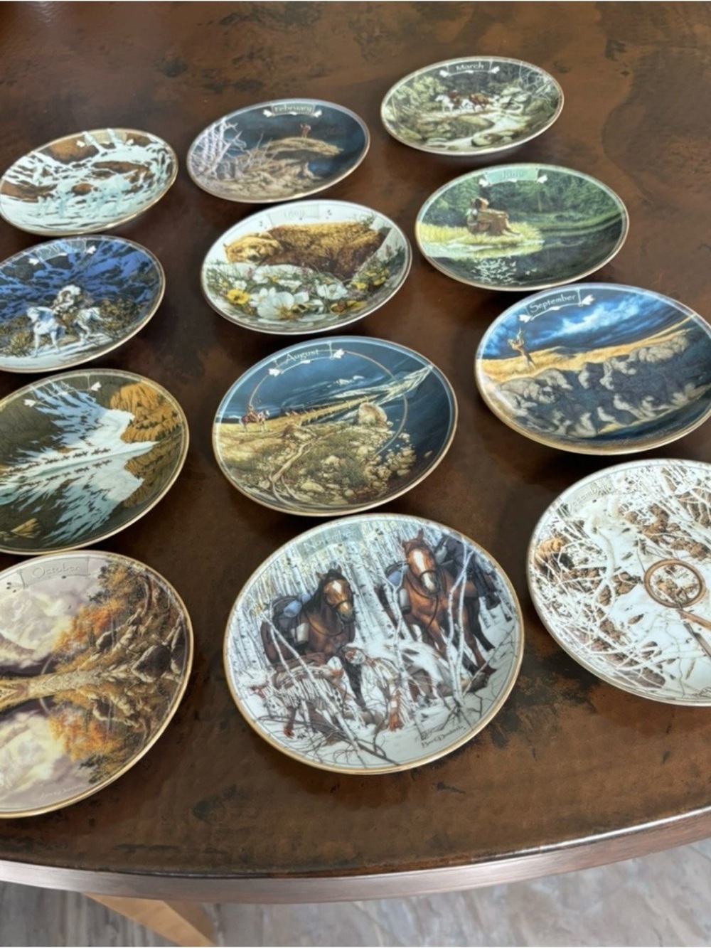 Collector's Set of Bev Doolittles seasons of the spirits. One complete 12 pc set